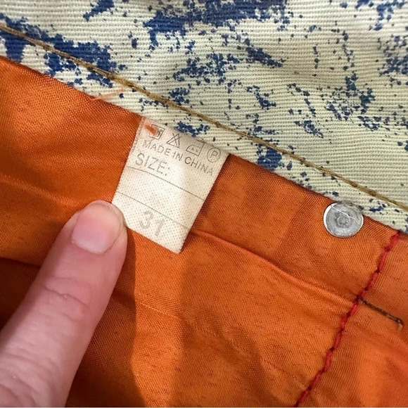 SoSoo Men's Distressed Patchwork Medium Wash Denim Jeans Size 31 GUC - Picture 5 of 10